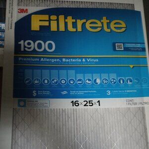 NEW lot of 5 MERV 13 AC furnace air filters - 16 x 25 x 1